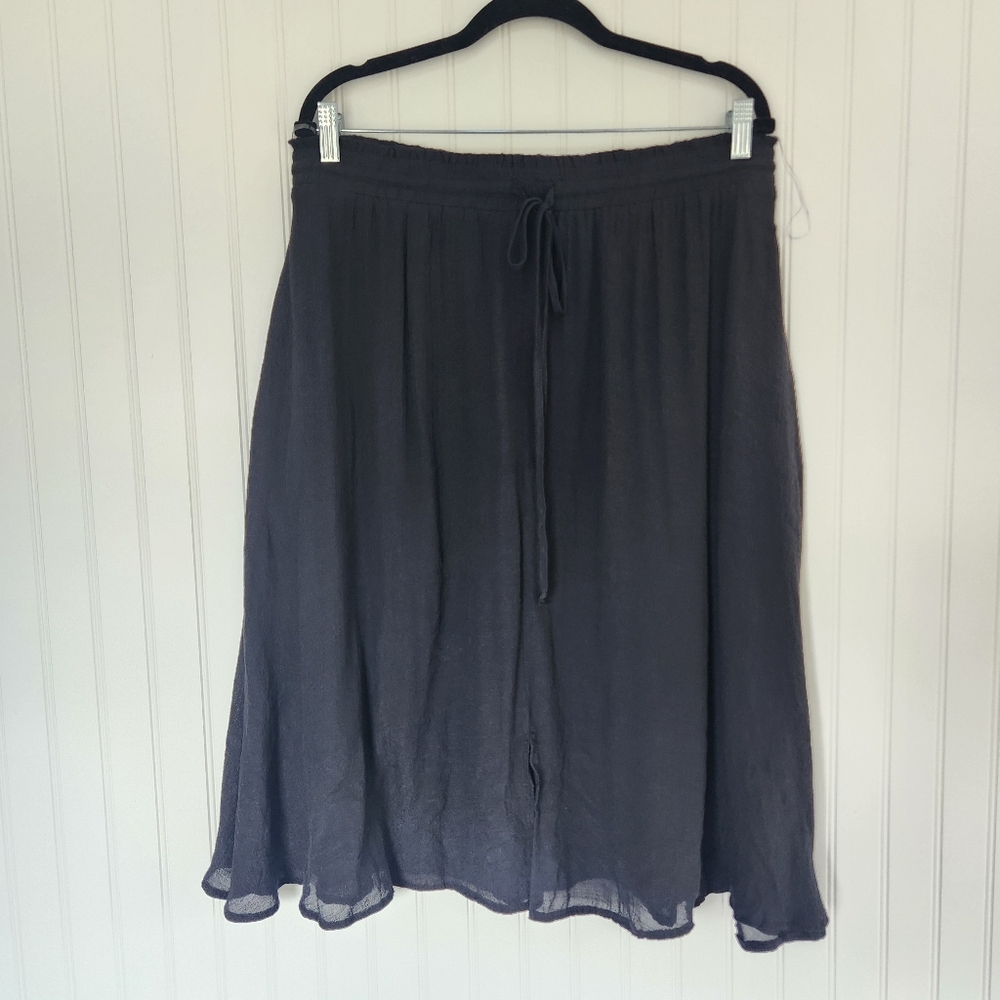 NEW SWEET LOVELY Boutique Black 'Cowgirl Take Me Away' A Line Flowy Skirt 1X